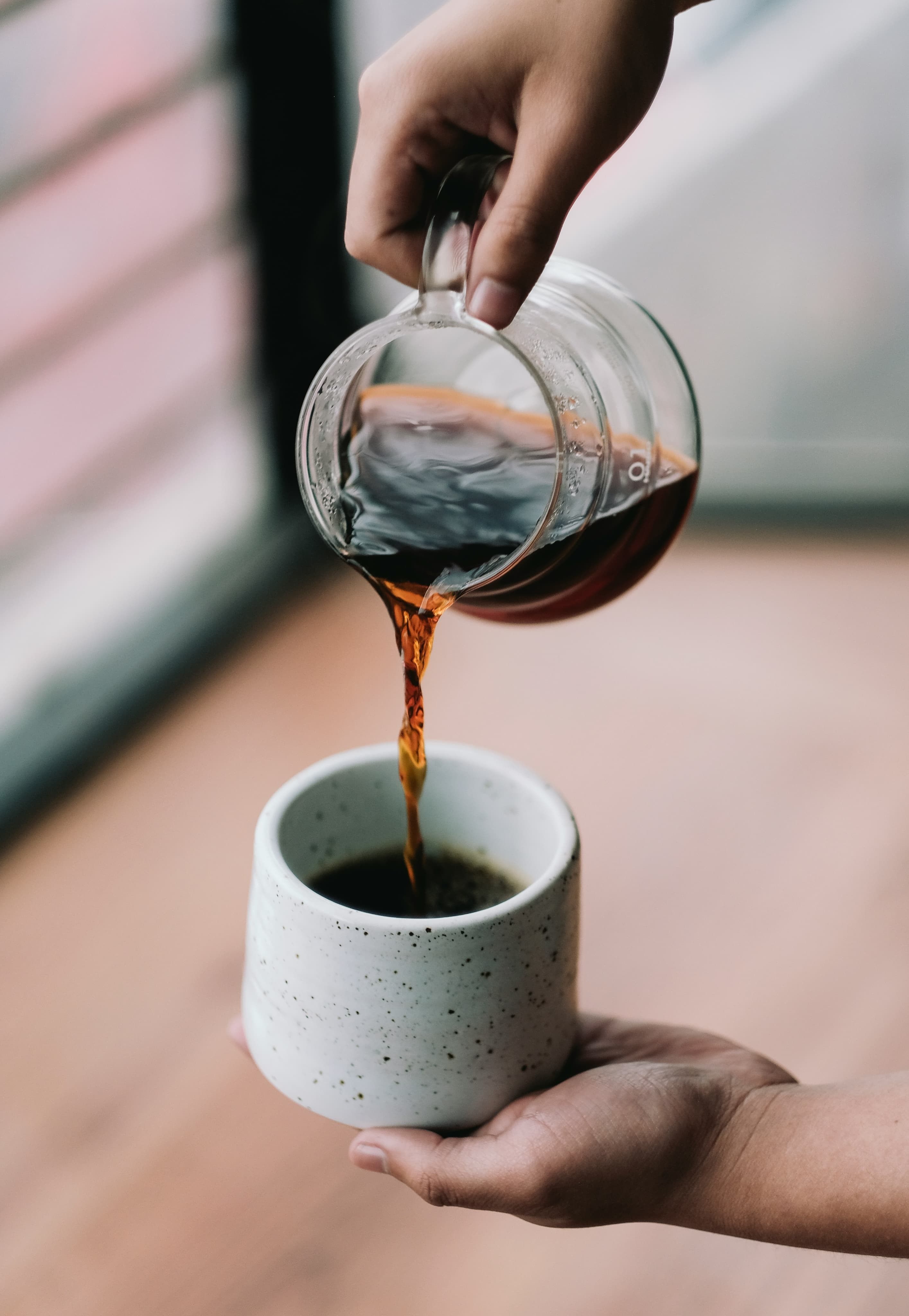 pouring coffee